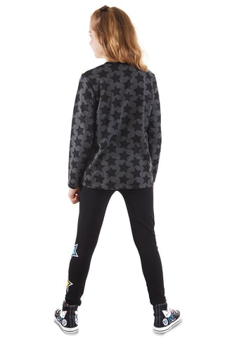Camiseta y leggings - Negro y gris