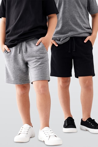 2 shorts - Negro y gris
