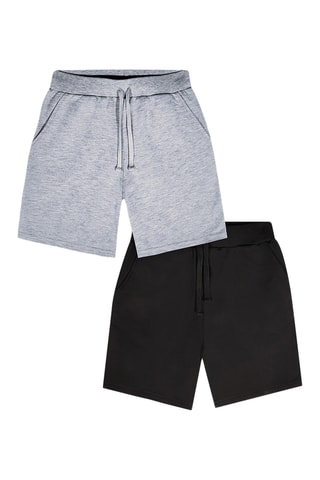 2 shorts - Negro y gris