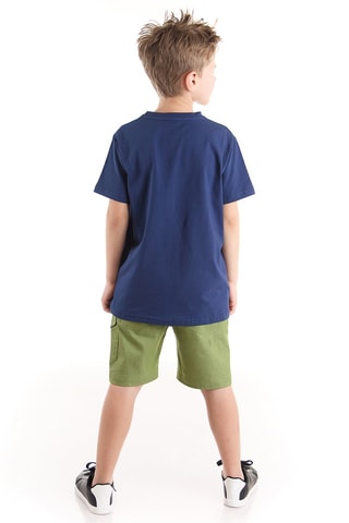 Camiseta y bermudas Safari - Azul marino y verde