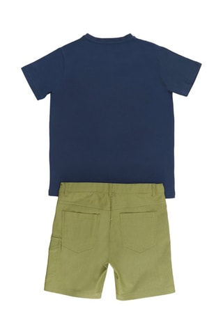 Camiseta y bermudas Safari - Azul marino y verde