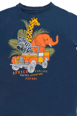 Camiseta y bermudas Safari - Azul marino y verde