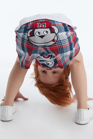 Camiseta y bermudas - Blanco y rojo
