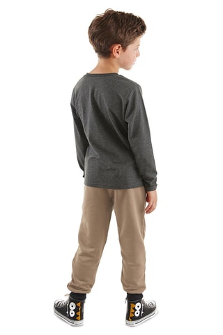 Camiseta y pantalón de chándal - Antracita y marrón