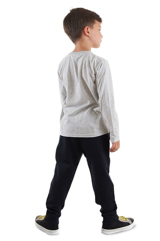 Camiseta y pantalón de chándal - Azul marino y gris claro