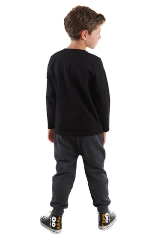 Camiseta y pantalón de chándal - Antracita y negro