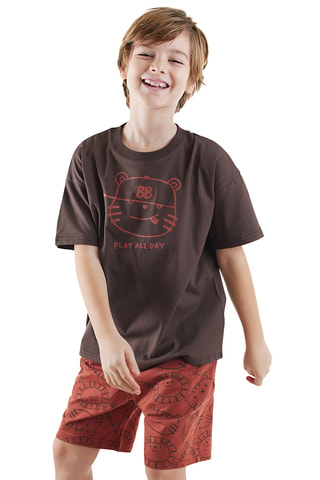 Camiseta y short Play - Marrón
