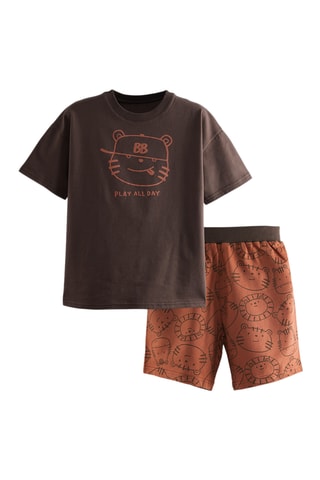 Camiseta y short Play - Marrón