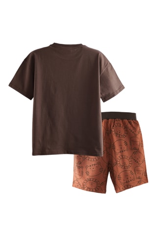 Camiseta y short Play - Marrón