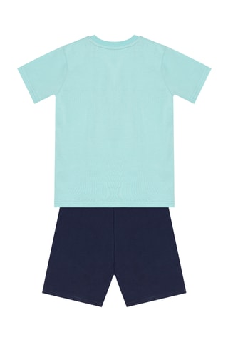 Camiseta y short Let's Surf - Azul y azul marino