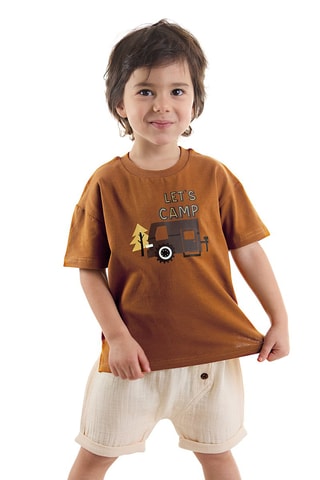 Camiseta y short - Marrón