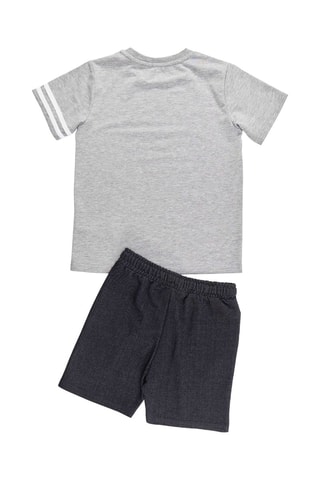 Camiseta y short - Gris y negro