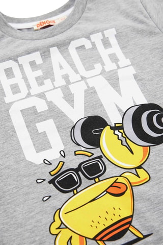 Camiseta y short - Gris y negro