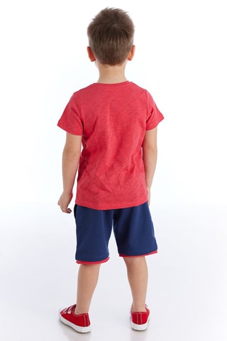 Camiseta y short - Rojo y azul marino