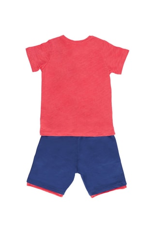 Camiseta y short - Rojo y azul marino