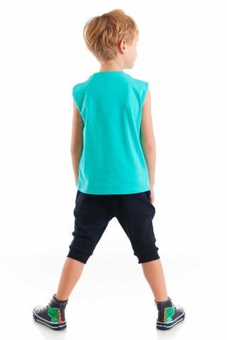 Camiseta y sarouel - Azul y azul marino