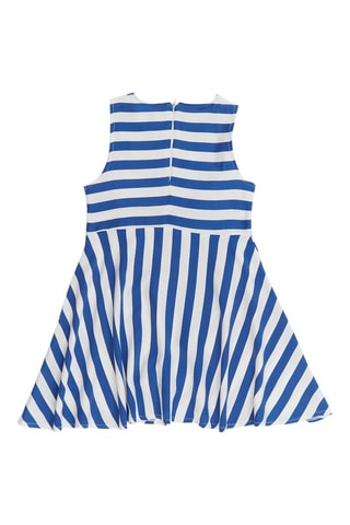 Vestido de rayas Poppy - Azul marino y rojo