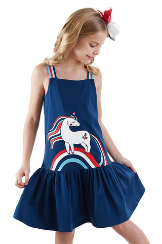 Vestido Sailor Unicorn - Azul marino