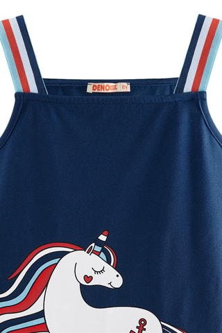 Vestido Sailor Unicorn - Azul marino