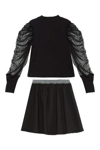 Camiseta y falda - Negro