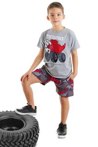 T-shirt en Short -  Mushi - Rood