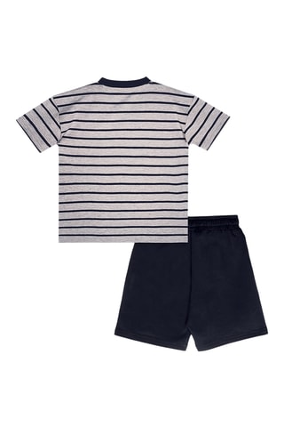 Camiseta y short Pirate - Gris y azul marino