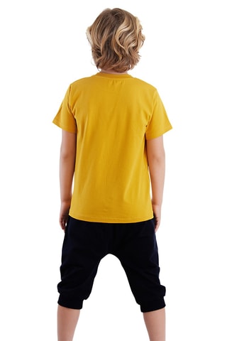 Camiseta y sarouel - Mostaza y azul marino