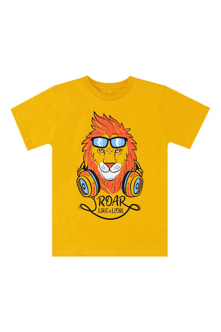 Camiseta y sarouel - Mostaza y azul marino