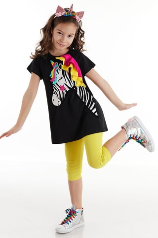 Camiseta y mallas pirata - Negro y amarillo