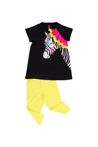Camiseta y mallas pirata - Negro y amarillo