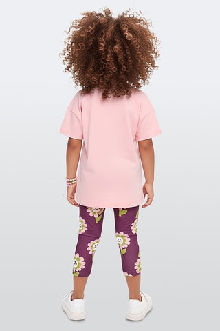 Camiseta y leggings Smiling Flowers - Rosa