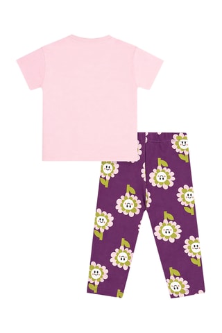 Camiseta y leggings Smiling Flowers - Rosa