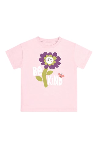 Camiseta y leggings Smiling Flowers - Rosa