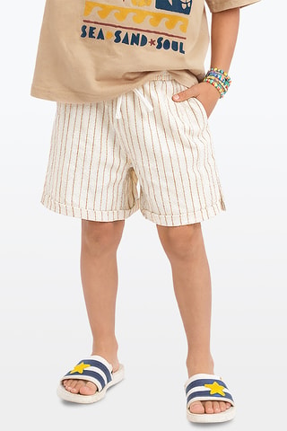 Short relaxed fit - Crudo y marrón