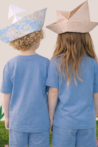 Camiseta oversize - Azul