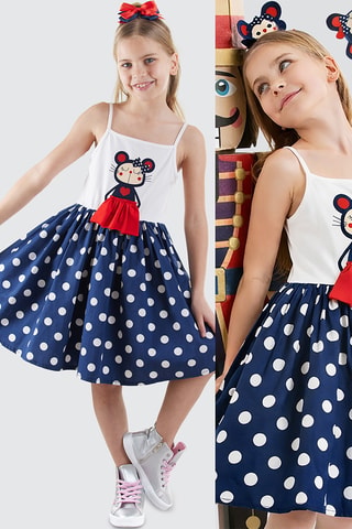 Vestido efecto doble prenda Lily - Blanco