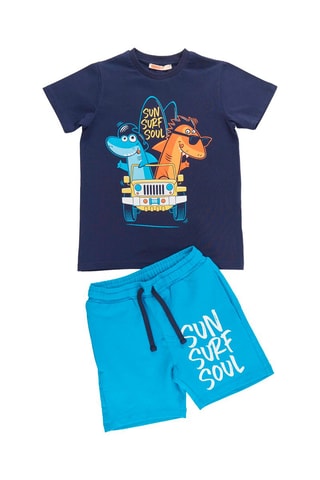 Camiseta y short - Azul y azul marino