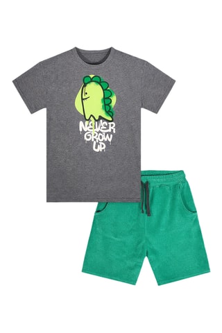 Camiseta y short Dinosaur - Verde