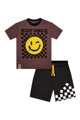 Camiseta y short Smile - Negro