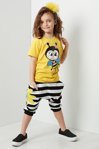 Camiseta y sarouel - Negro y amarillo