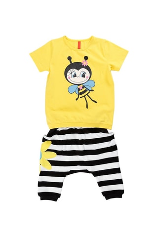Camiseta y sarouel - Negro y amarillo