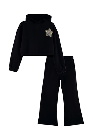Sudadera y pantalón de chándal - Negro