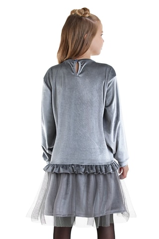 Vestido de terciopelo - Gris