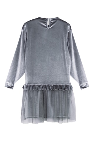 Vestido de terciopelo - Gris