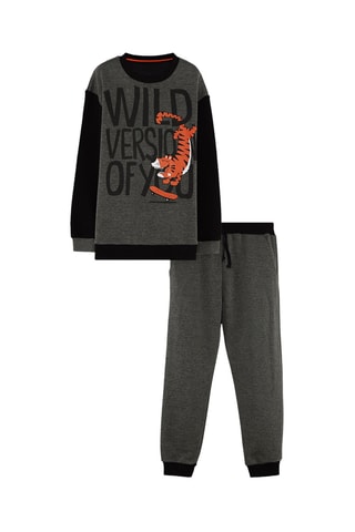 Sudadera y pantalón de chándal - Gris