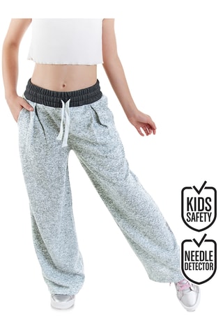 Pantalón wide leg - Gris