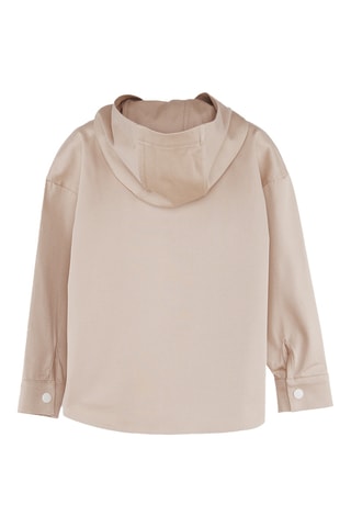 Sobrecamisa con capucha - Beige