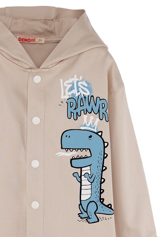Sobrecamisa con capucha - Beige