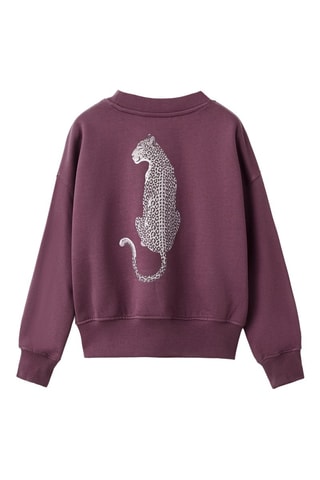 Sweat-shirt coton imprimé - Rouge