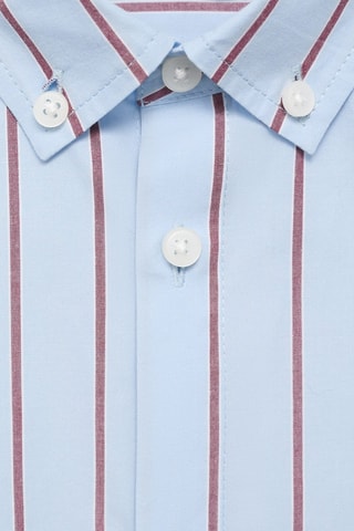 Chemise à rayures en coton - Bleu
